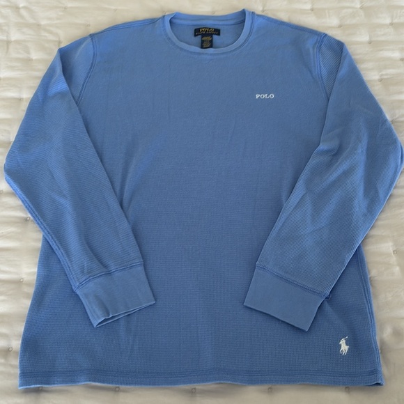 Lot of 3 Men’s Polo Ralph Lauren Thermal Waffle Knit Long Sleeve Shirts Sz Large - Picture 2 of 10